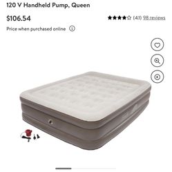 Coleman SupportRest Double-High Air Mattress with 120 V Handheld Pump, Queen