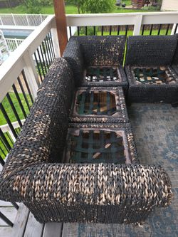 Real Wicker 6 piece Outdoor Set needs work cushions not included