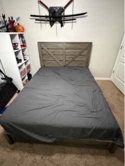 Queen bed and mattress