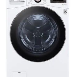 LG - 4.5 Cu. Ft. High-Efficiency Stackable Smart Front Load Washer with Steam and Built-In Intelligence - White