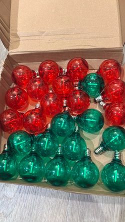 Red and Green Globe Replacement Light Bulbs