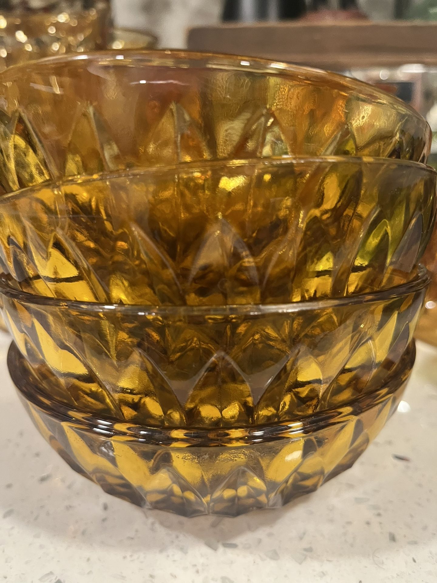 Amber Indiana Glass Bowls