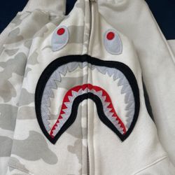 Bathing Ape Zip Up White Camo