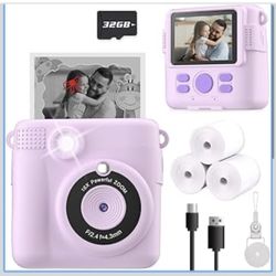 ESOXOFFORE Instant Print Camera for Kids, Christmas Birthday Gifts for Girls Boys Age 3-12,Kids Digital Cameras for Toddler, Portable Toy for 3 4 5 6 