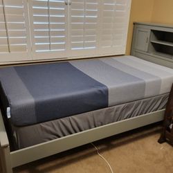 Twin Bed with Box Spring and Memory Foam Mattress