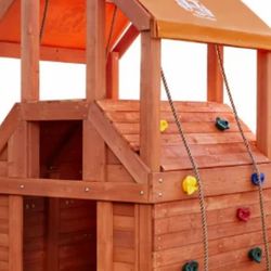 little tikes Real Wood Adventures Climb House Backyard Fun For Kids 3-10 Years Old Multicolored