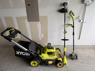 RYOBI 40v Mower, weed eater and edge trimmer