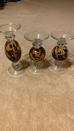 Glass candle vases