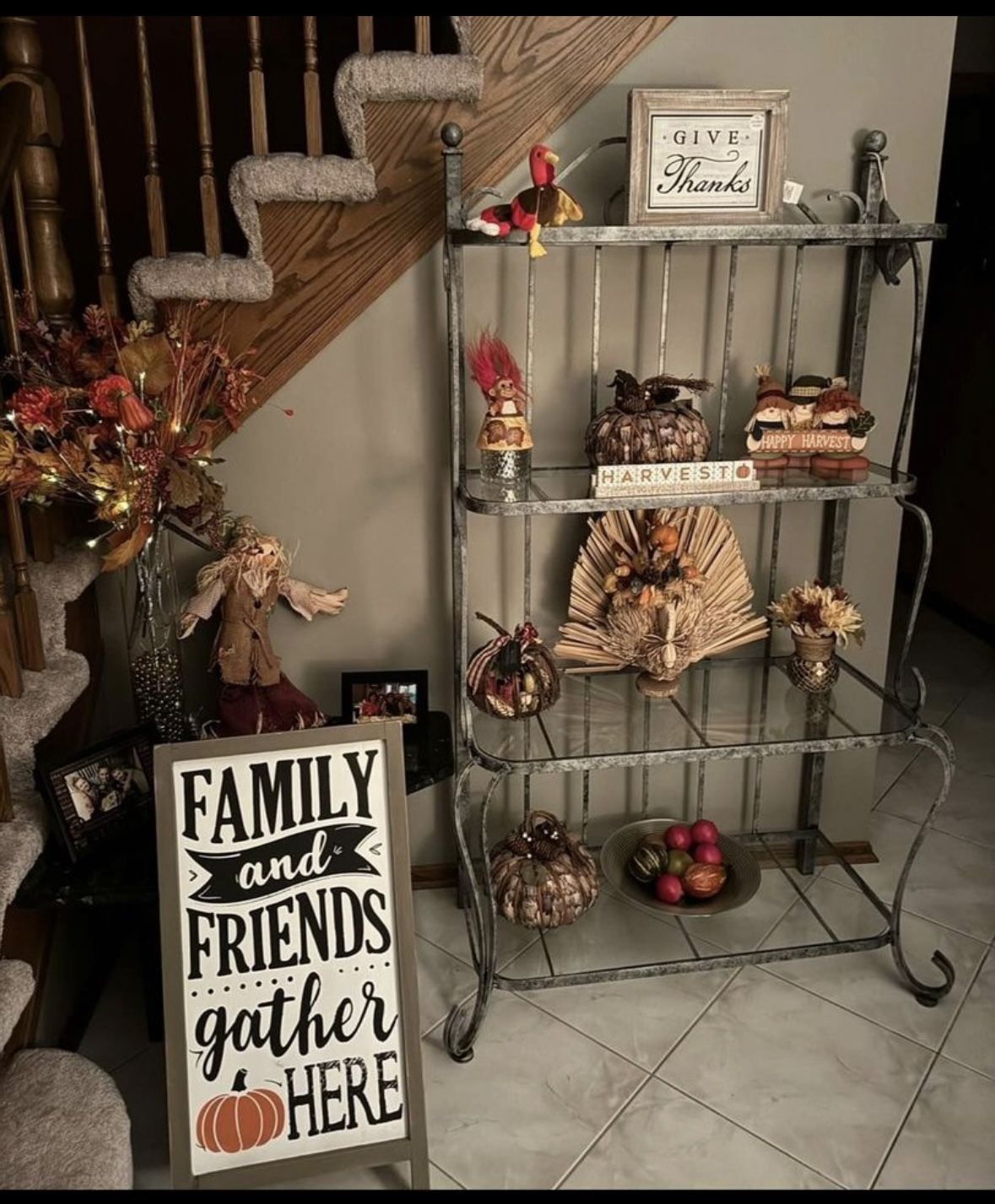 Gray Aluminum/ w Glass Shelves Display Unit-$75
