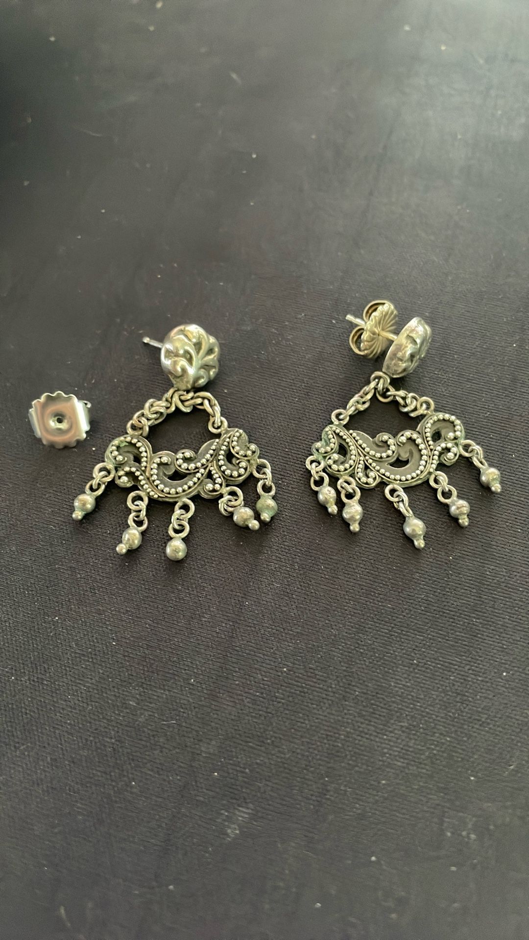 Authentic Stamped Sterling Silver Lois Hill Earrings
