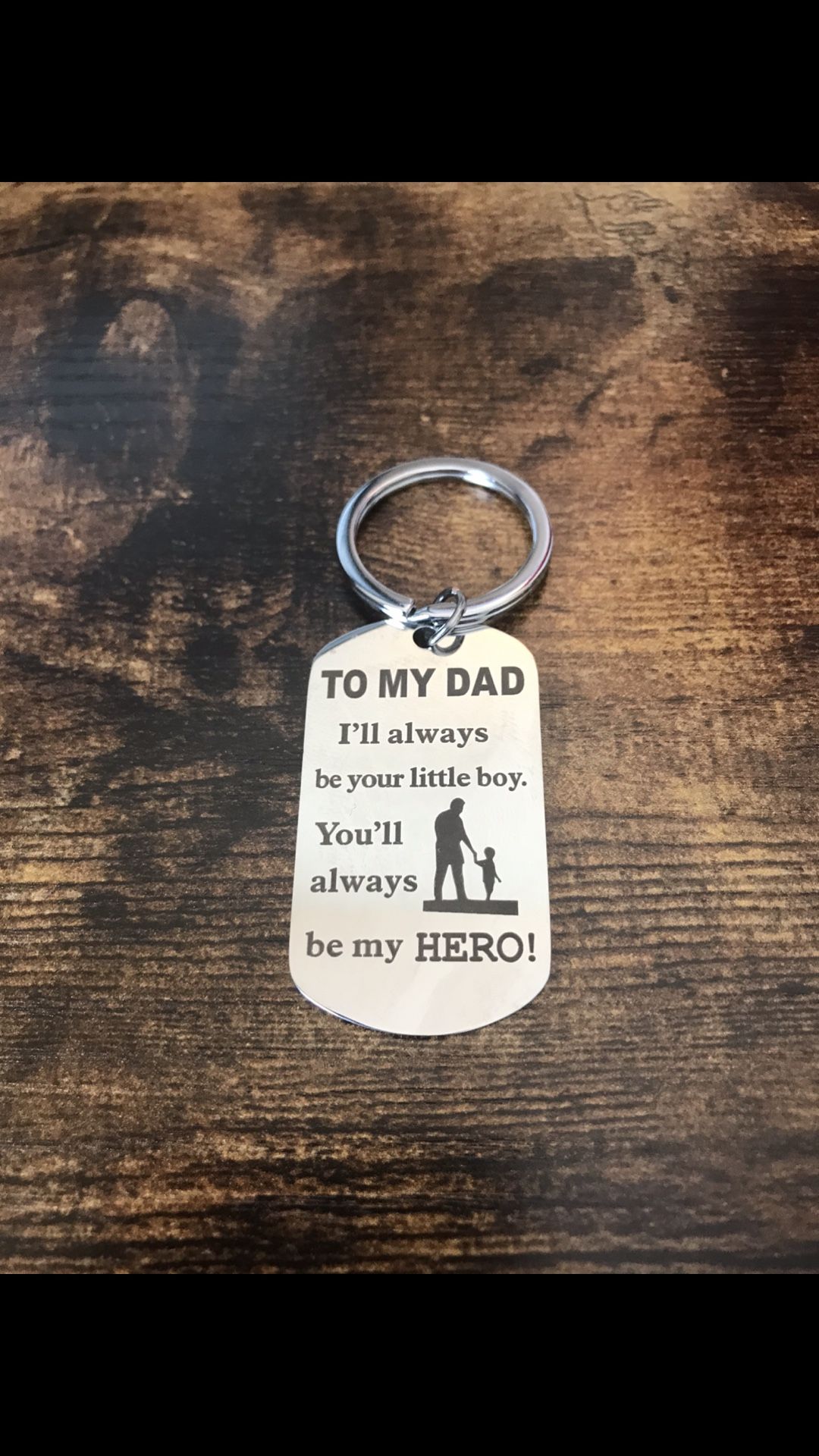 To My Dad Keychain 