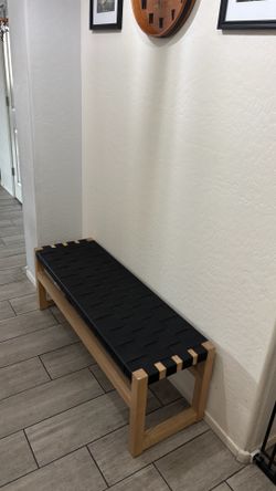 Custom woven bench
