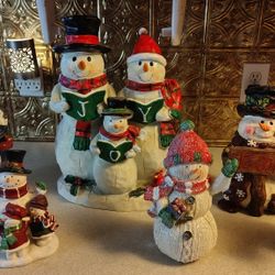 Christmas Snowmen And Other Figurines 