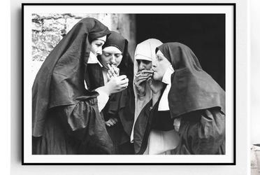 “Nuns smoking cigarettes “ print - NEW