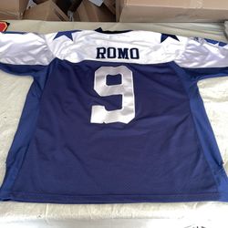 Authentic Tony Romo Throwbacks Reebok Dallas Cowboys Jersey Mens 50 Sewn Clean