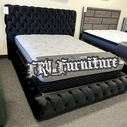New Queen Bed Frame With Matress 