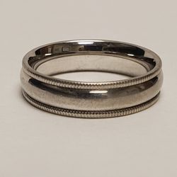 Vintage EC 925 Sterling Silver Band Ring Size 7