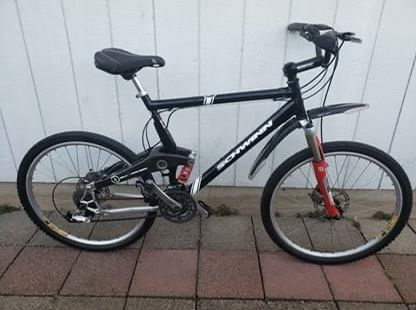 26” schwinn 4 banger downhill mountain bike