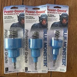 New Brush Power-Deuce Power Pack 1/2-3/4-1 Inch Inside Diameter Stainless Steel $5 Each  Firm 