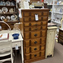 8 Drawer Oak Lingerie Chest