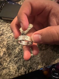 Cartier men love ring white gold