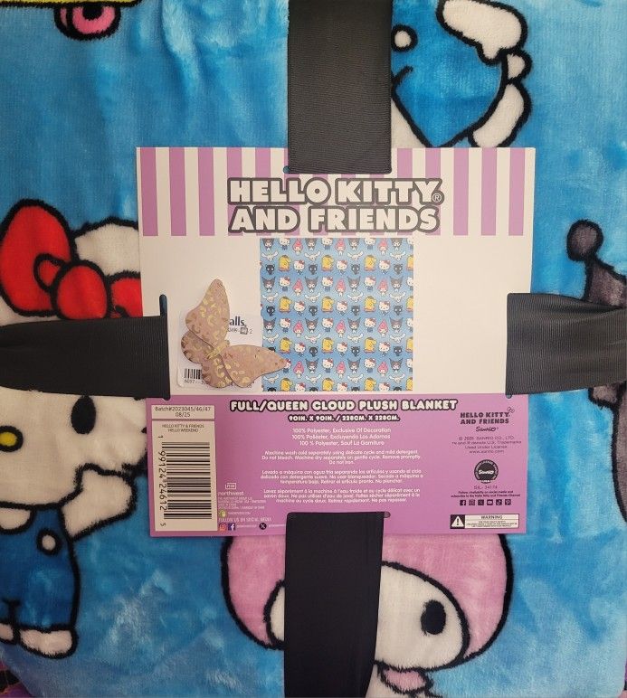 Hello Kitty & Friends Full/Queen Blanket 90x90in