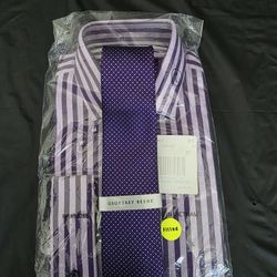 EXPRESS FRENCH CUFF DRESS SHIRT/TIE