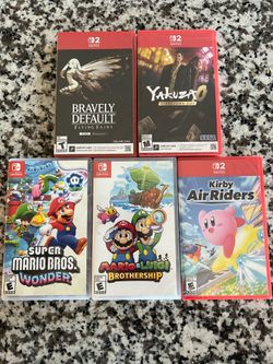 Super Mario Wonder Mario & Luigi Kirby air riders Yakuza 0 bravely Default HD Nintendo Switch