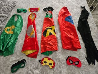 Kids Superhero Capes and Masks Set