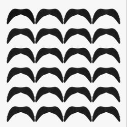 60 Pcs Self Adhesive Fake Mustaches, Stick On Black Mustache Fake Party Supplies, Novelty Facial Hair Sticker Party Accessories for Costume 