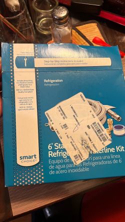 6’ stainless steel Refrigerator water line kit