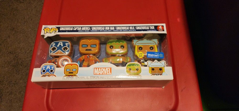 New Funko Pop Marvel Glow in the dark 4 pack