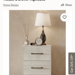 Brand New Grey Night Stand 