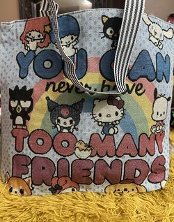 Hello Kitty And Friends Tote Bag With Zipper
