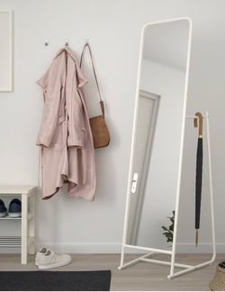 Clothes rack mirror
