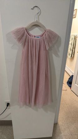 Old Navy Girls Pink Pleated Tulle Dress