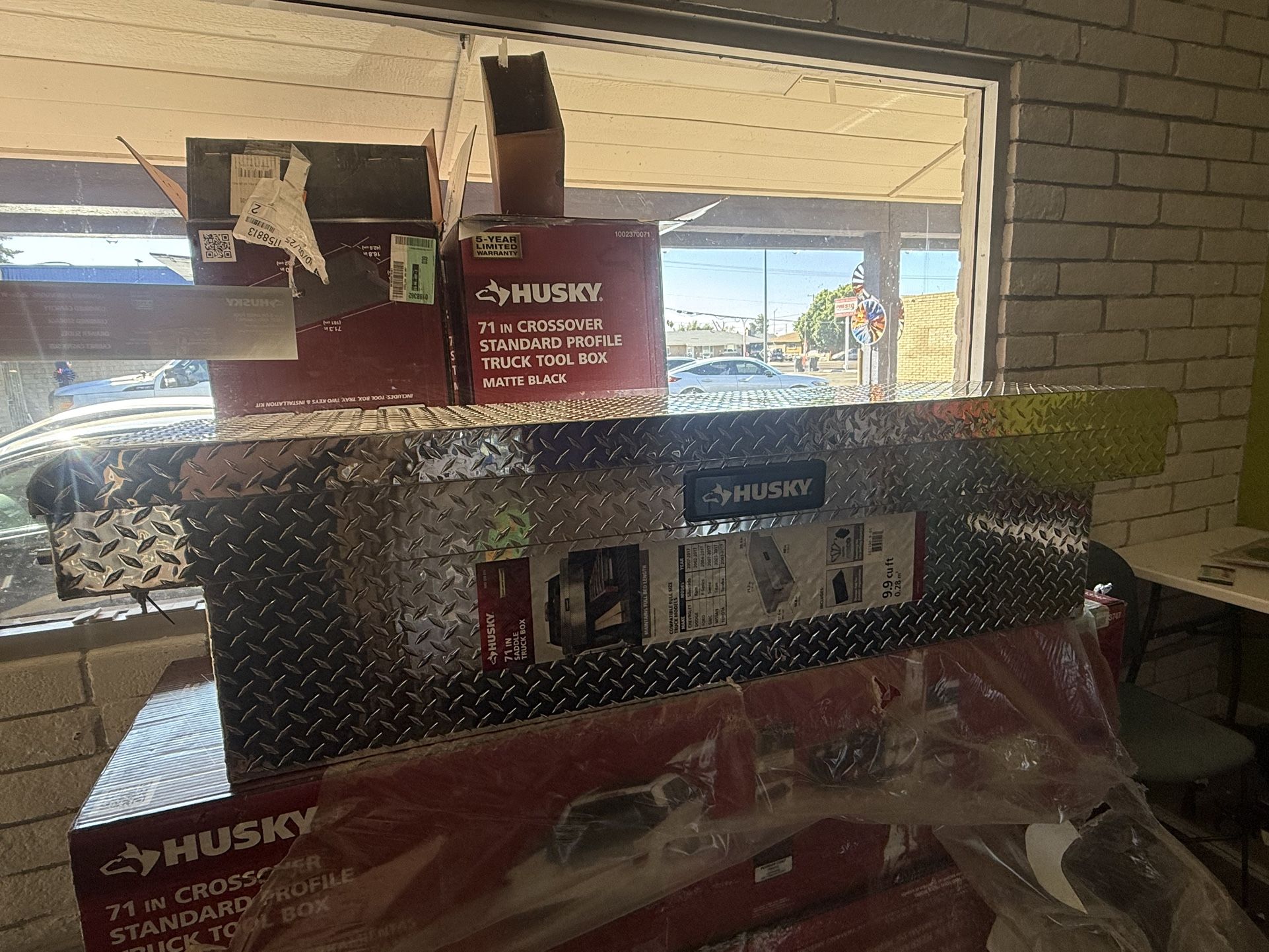 71.36 in. Diamond Plate Aluminum Full Size Crossbed Truck Tool Box