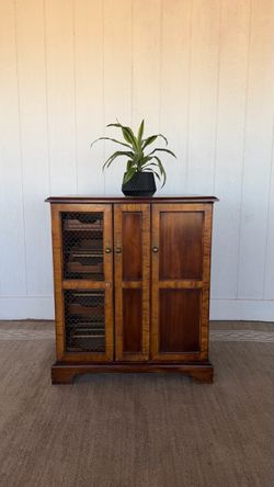 Vintage Wood Bar Cabinet