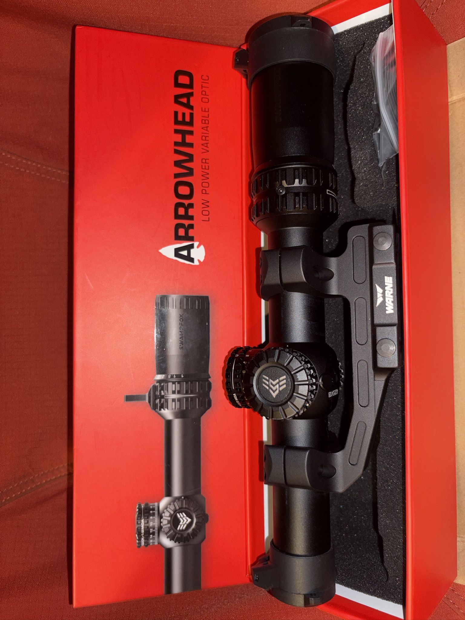 Swampfox Arrowhead 1-10x24 SFP LPVO + Warne 1.9” Cantilever Mount – $550 (Bundle Deal)