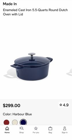 Dutch Oven - Made In - Dark Blue