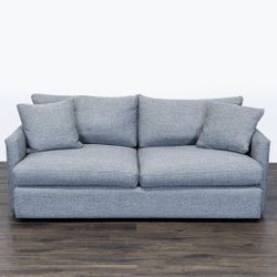 Gray Crate & Barrel Couch Sofa 3 Seater