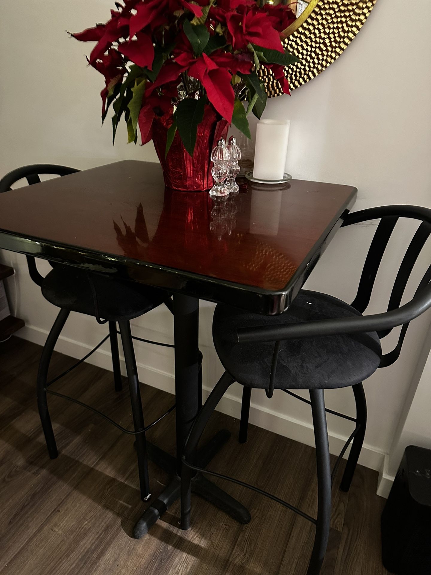 Bar Table And Swivel Chairs For Sale