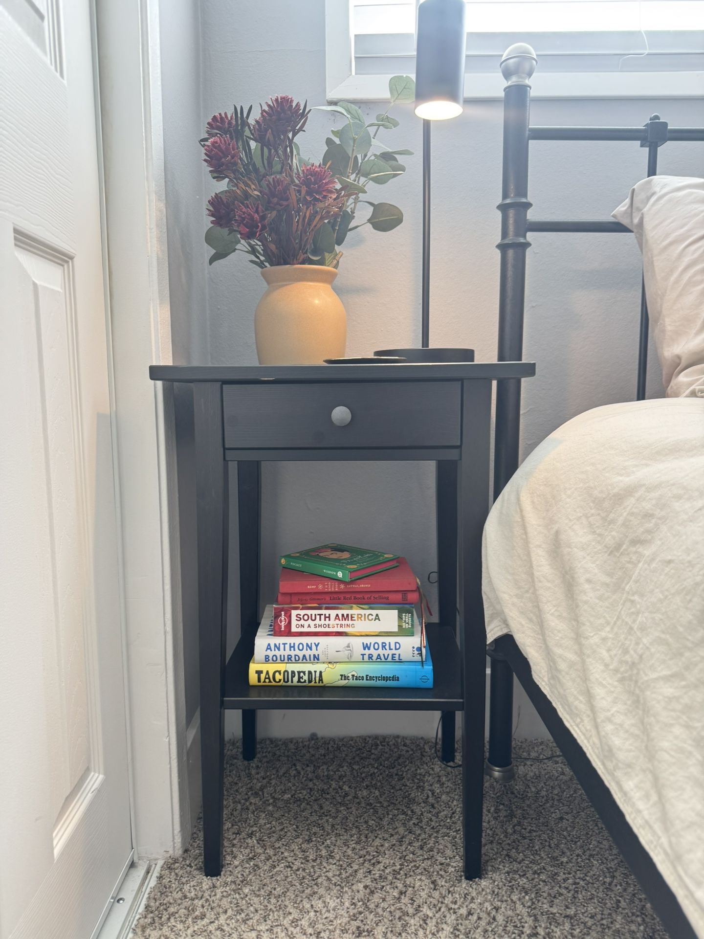 IKEA HEMNES Nightstand – Black-Brown