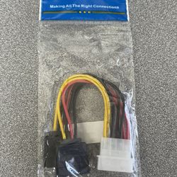 I/O Crest Molex To Dual SATA adapter 