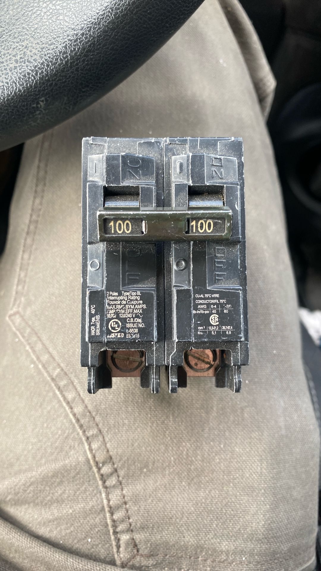 Siemens 100 Amp Breaker