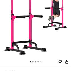 Pink Pull Up Bar/dip Station