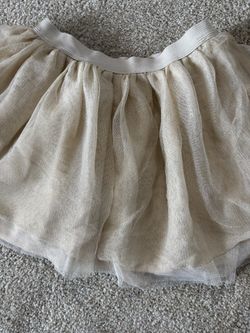 Girls Gold Skirt Tutu Gymboree Size 7