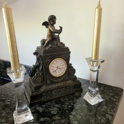 set of 2 crystal candle holders 