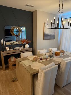 Dining table with 6 chairs