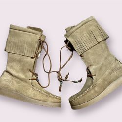 Kickers Fringe Lace Up Boots